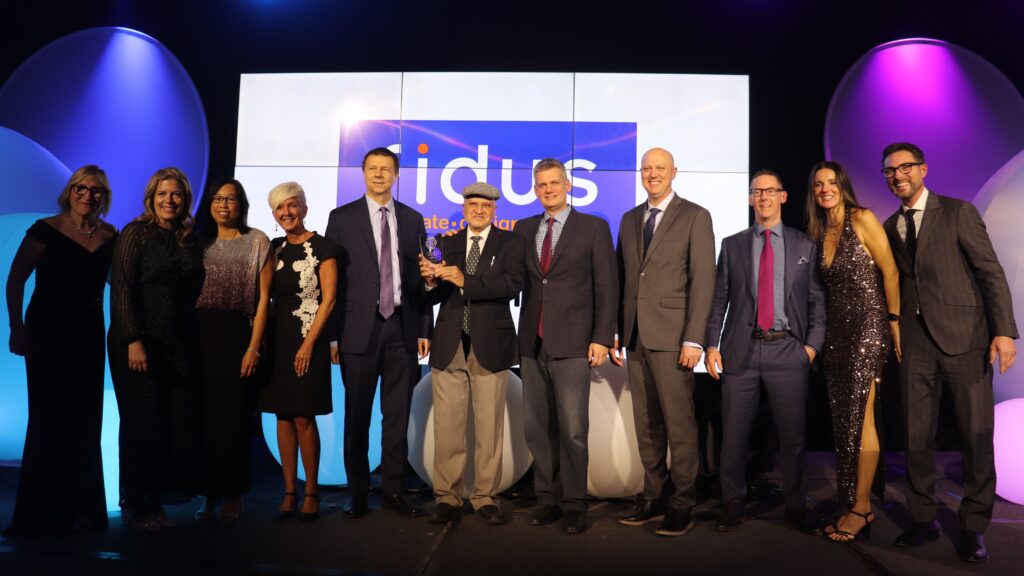 The Fidus team receiving their award.